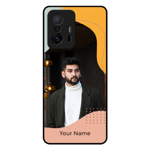 Xiaomi 11T Pro 5G Personalized Glass Phone Case - Tri-coloured overlay design Xiaomi 11T Pro 5G Personalized Glass Phone Case - Tri-coloured overlay design