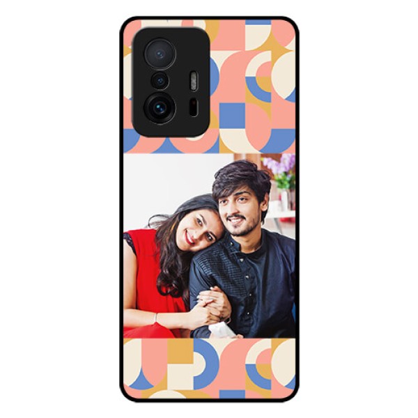 Xiaomi 11T Pro 5G Photo Printing on Glass Case - Semi-circle Maze Pattern Design Xiaomi 11T Pro 5G Photo Printing on Glass Case - Semi-circle Maze Pattern Design