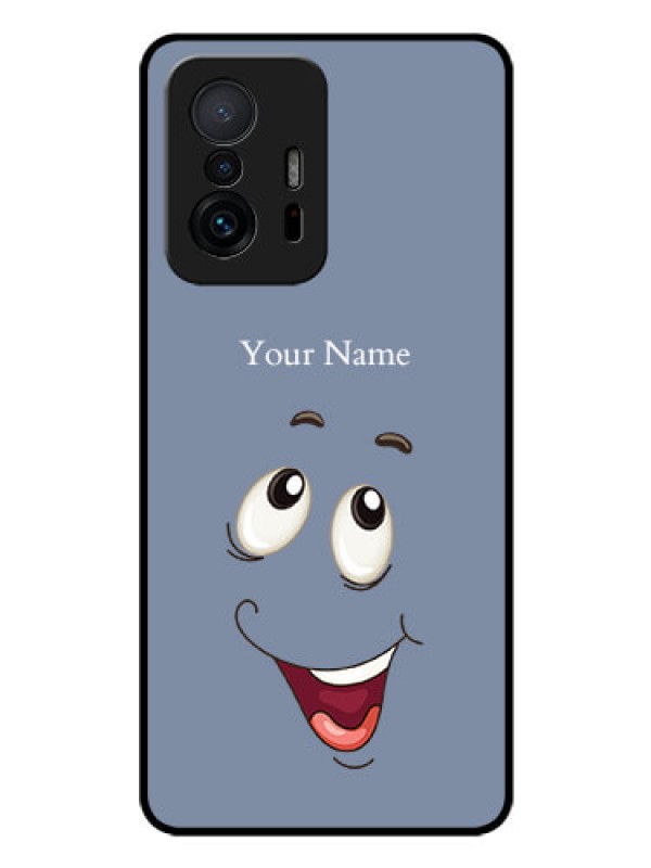 Custom Xiaomi 11T Pro 5G Photo Printing on Glass Case - Laughing Cartoon Face Design