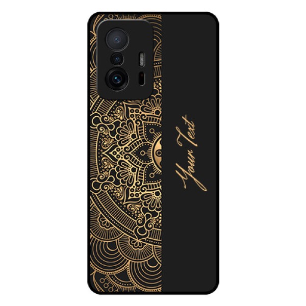 Xiaomi 11T Pro 5G Photo Printing on Glass Case - Mandala art with custom text Design Xiaomi 11T Pro 5G Photo Printing on Glass Case - Mandala art with custom text Design