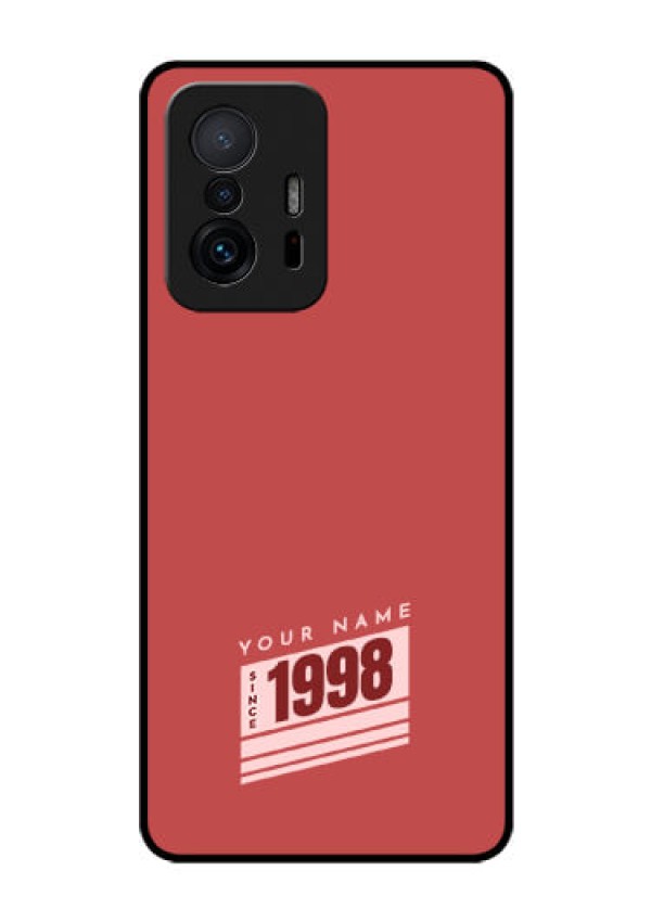 Xiaomi 11T Pro 5G Custom Glass Phone Case - Red custom year of birth Design
