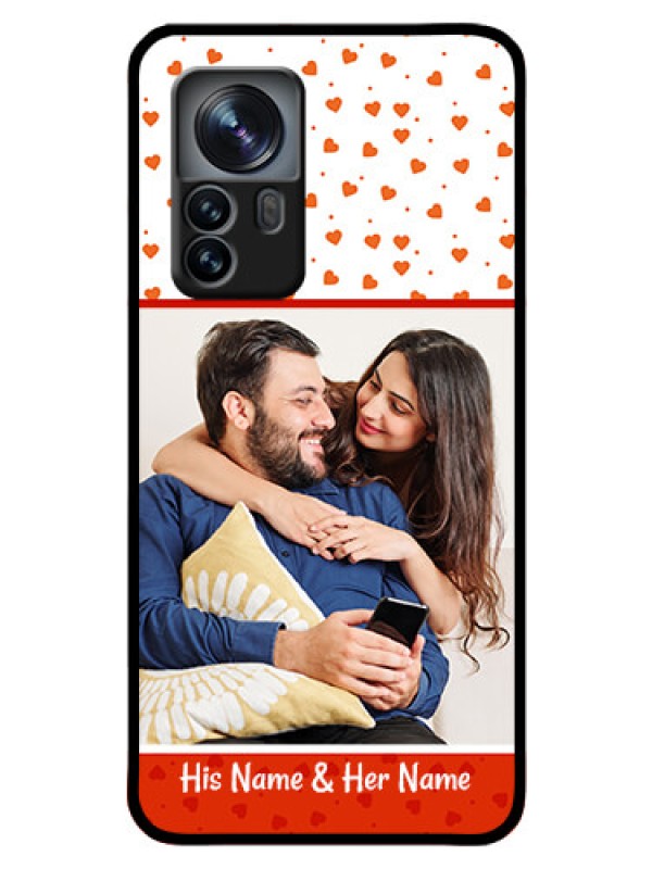 Custom Xiaomi 12 Pro 5G Custom Glass Phone Case - Orange Love Symbol Design