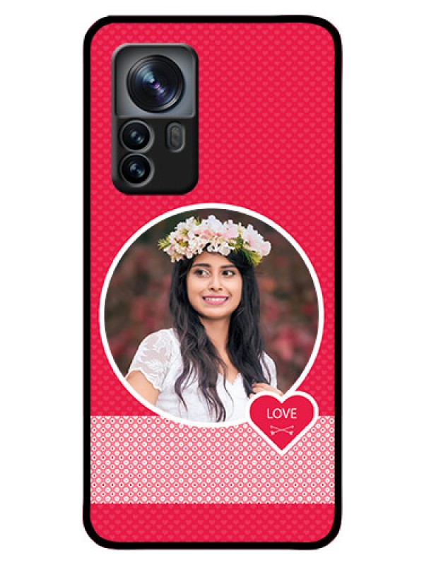 Custom Xiaomi 12 Pro 5G Personalised Glass Phone Case - Pink Pattern Design