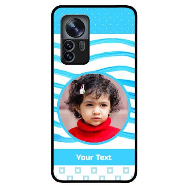 Xiaomi 12 Pro 5G Custom Glass Phone Case - Simple Blue Case Design