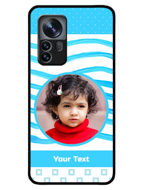 Custom Xiaomi 12 Pro 5G Custom Glass Phone Case - Simple Blue Case Design