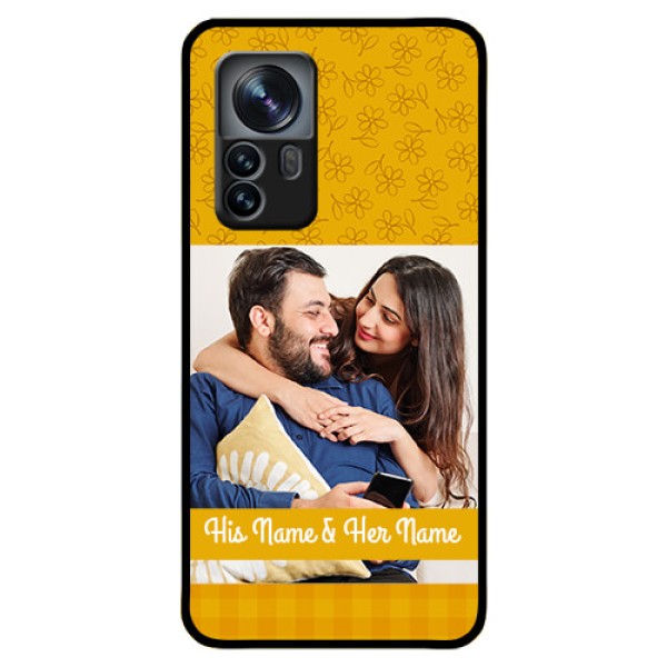 Xiaomi 12 Pro 5G Custom Glass Mobile Case - Yellow Floral Design Xiaomi 12 Pro 5G Custom Glass Mobile Case - Yellow Floral Design