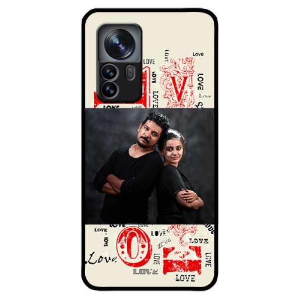 Xiaomi 12 Pro 5G Photo Printing on Glass Case - Trendy Love Design Case