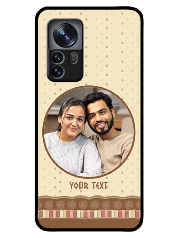 Custom Xiaomi 12 Pro 5G Custom Glass Mobile Case - Brown Dotted Mobile Case Design