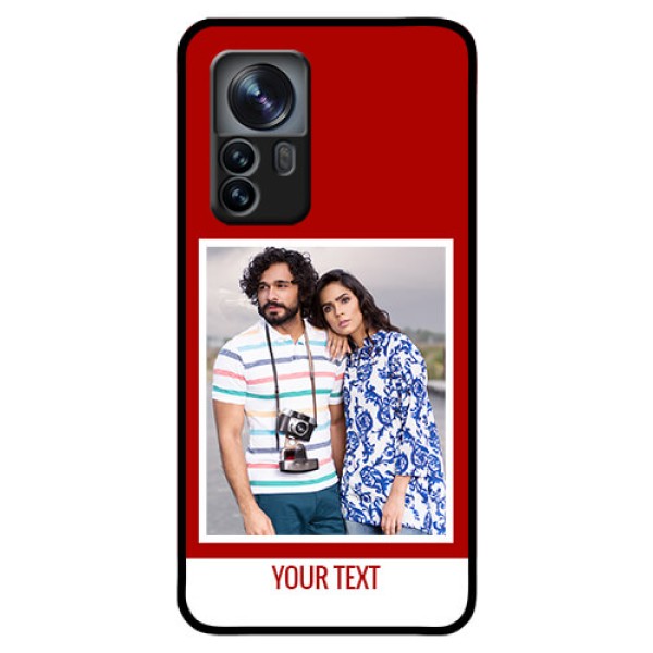 Xiaomi 12 Pro 5G Personalized Glass Phone Case - Simple Red Color Design Xiaomi 12 Pro 5G Personalized Glass Phone Case - Simple Red Color Design