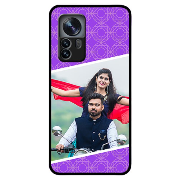 Xiaomi 12 Pro 5G Custom Glass Phone Case - Violet Pattern Design