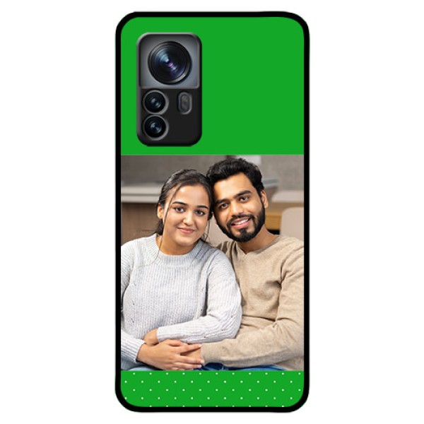 Xiaomi 12 Pro 5G Personalized Glass Phone Case - Green Pattern Design