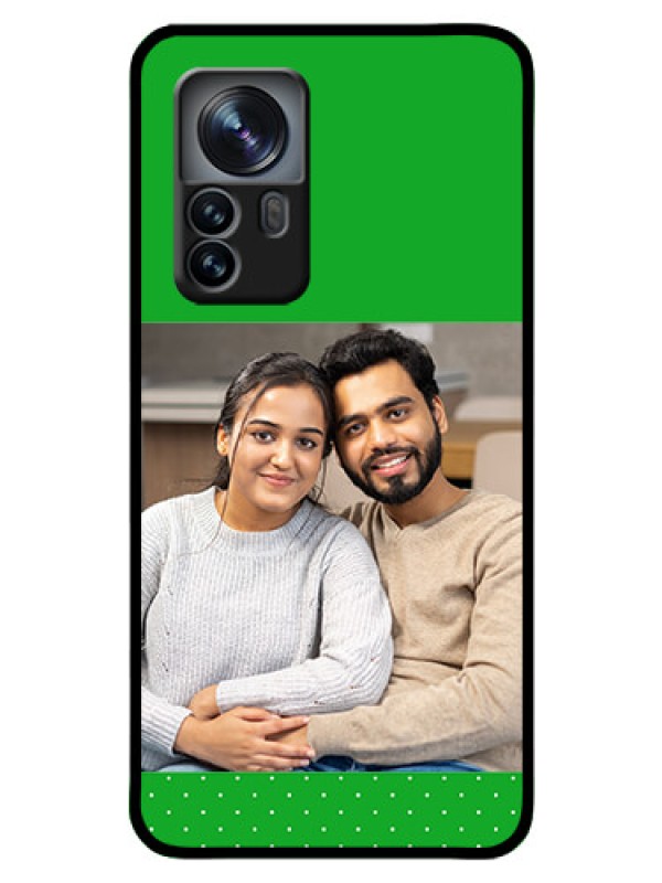 Custom Xiaomi 12 Pro 5G Personalized Glass Phone Case - Green Pattern Design