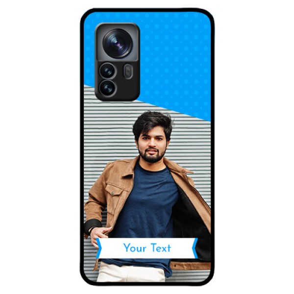 Xiaomi 12 Pro 5G Photo Printing on Glass Case - Simple Blue Color Design Xiaomi 12 Pro 5G Photo Printing on Glass Case - Simple Blue Color Design
