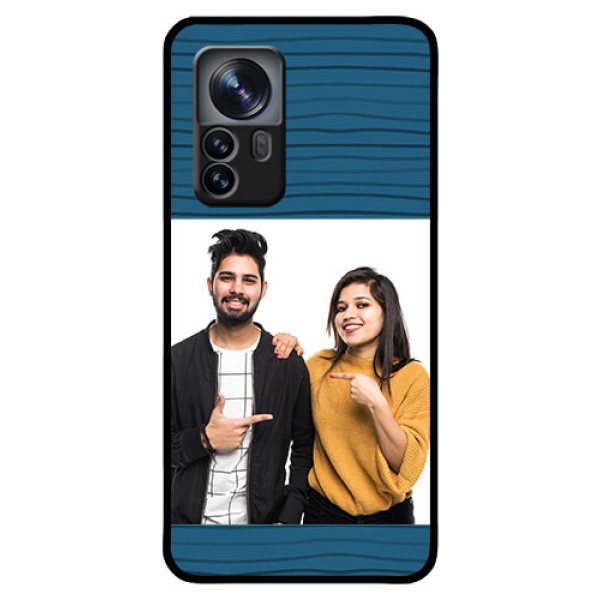 Xiaomi 12 Pro 5G Custom Glass Phone Case - Blue Pattern Cover Design Xiaomi 12 Pro 5G Custom Glass Phone Case - Blue Pattern Cover Design