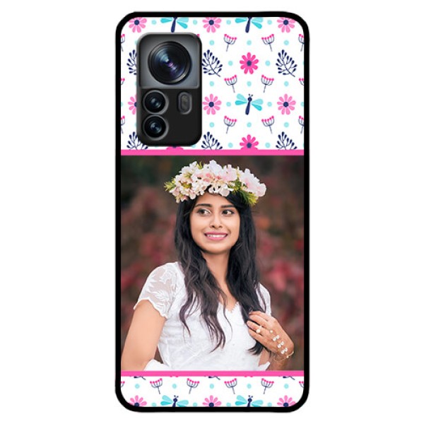 Xiaomi 12 Pro 5G Photo Printing on Glass Case - Colorful Flower Design