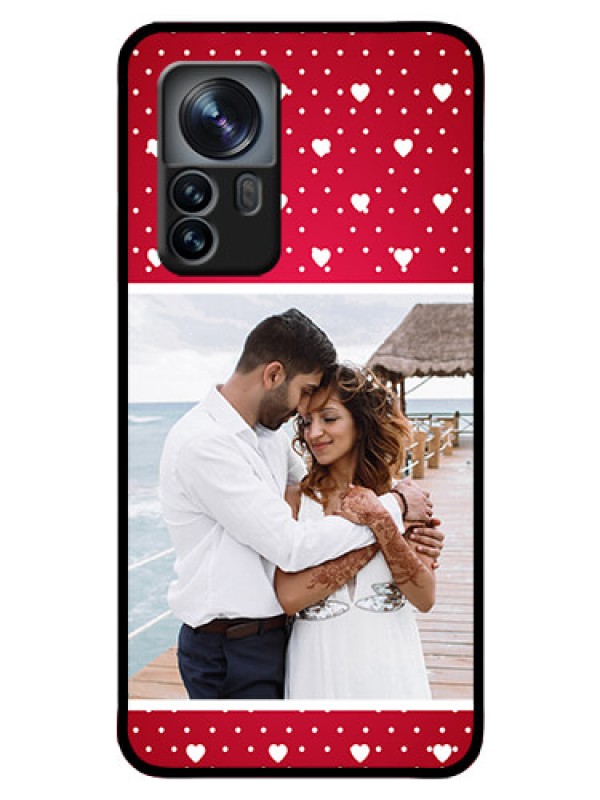 Custom Xiaomi 12 Pro 5G Photo Printing on Glass Case - Hearts Mobile Case Design