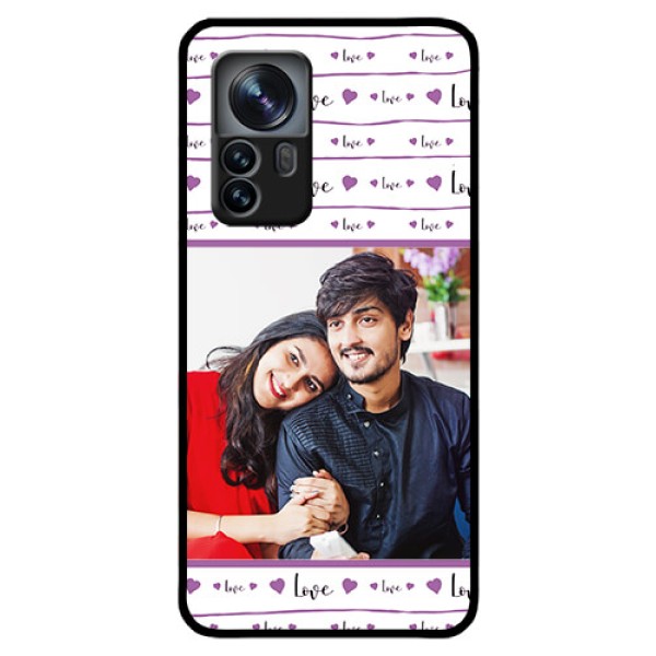 Xiaomi 12 Pro 5G Custom Glass Mobile Case - Couples Heart Design
