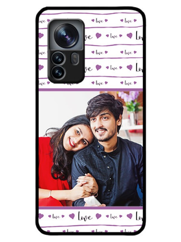 Custom Xiaomi 12 Pro 5G Custom Glass Mobile Case - Couples Heart Design