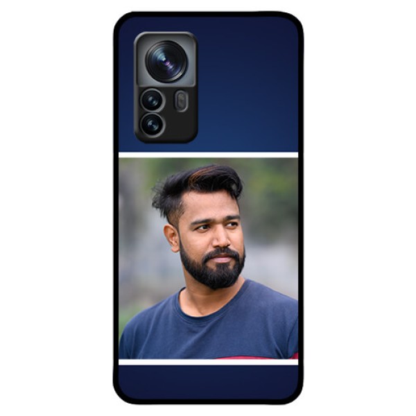 Xiaomi 12 Pro 5G Personalized Glass Phone Case - Simple Royal Blue Design Xiaomi 12 Pro 5G Personalized Glass Phone Case - Simple Royal Blue Design