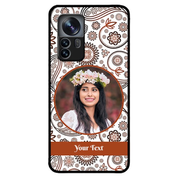 Xiaomi 12 Pro 5G Custom Glass Mobile Case - Abstract Flower Design Xiaomi 12 Pro 5G Custom Glass Mobile Case - Abstract Flower Design