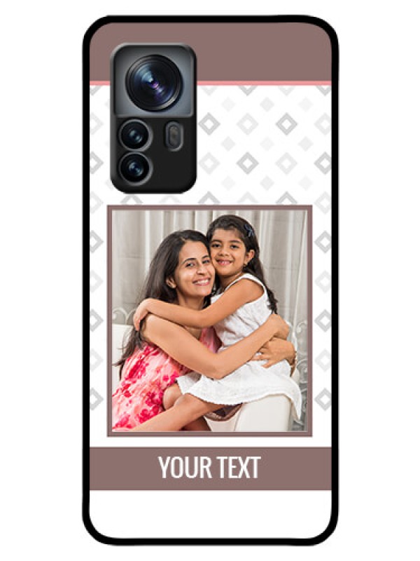 Custom Xiaomi 12 Pro 5G Photo Printing on Glass Case - Simple Diamond Design