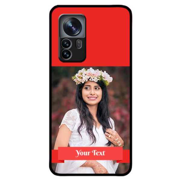 Xiaomi 12 Pro 5G Custom Glass Phone Case - Simple Red Color Design Xiaomi 12 Pro 5G Custom Glass Phone Case - Simple Red Color Design