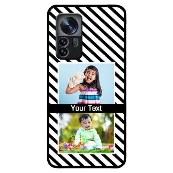 Xiaomi 12 Pro 5G Photo Printing on Glass Case - Black And White Stripes Design Xiaomi 12 Pro 5G Photo Printing on Glass Case - Black And White Stripes Design