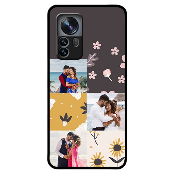 Xiaomi 12 Pro 5G Photo Printing on Glass Case - 3 Images with Floral Design Xiaomi 12 Pro 5G Photo Printing on Glass Case - 3 Images with Floral Design