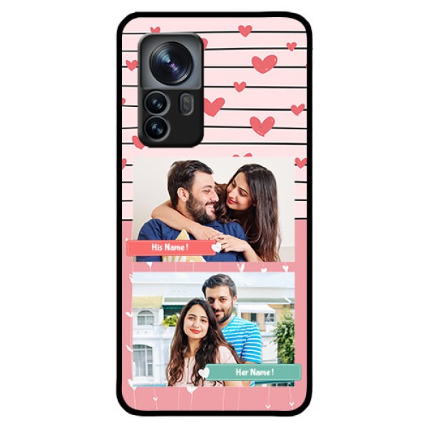 Xiaomi 12 Pro 5G Custom Glass Mobile Case - Photo with Heart Design