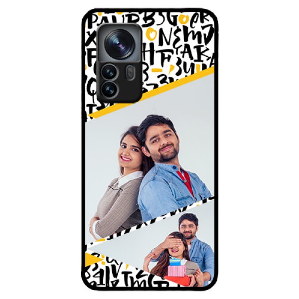 Xiaomi 12 Pro 5G Custom Glass Mobile Case - Letters Pattern Design