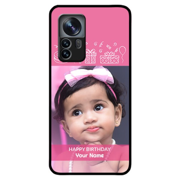 Xiaomi 12 Pro 5G Photo Printing on Glass Case - with Birthday Line Art Design Xiaomi 12 Pro 5G Photo Printing on Glass Case - with Birthday Line Art Design