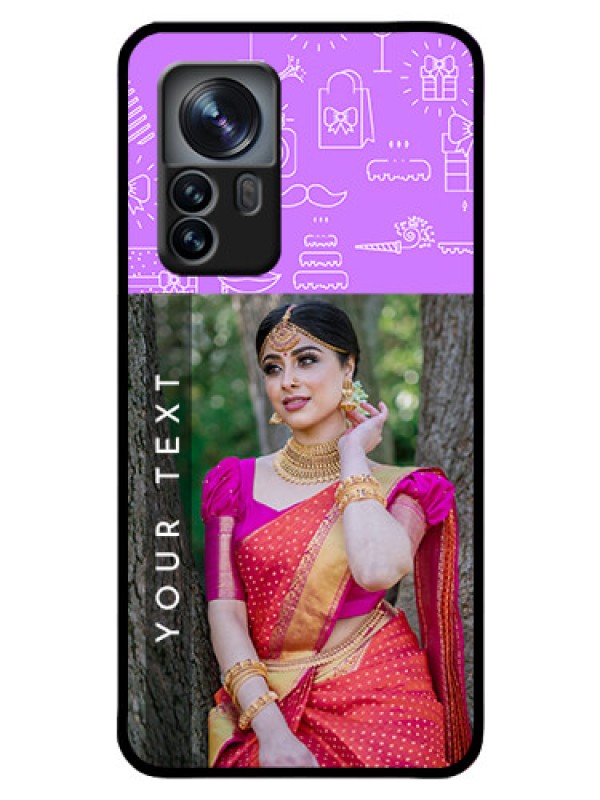 Custom Xiaomi 12 Pro 5G Custom Glass Mobile Case - Birthday Icons Design