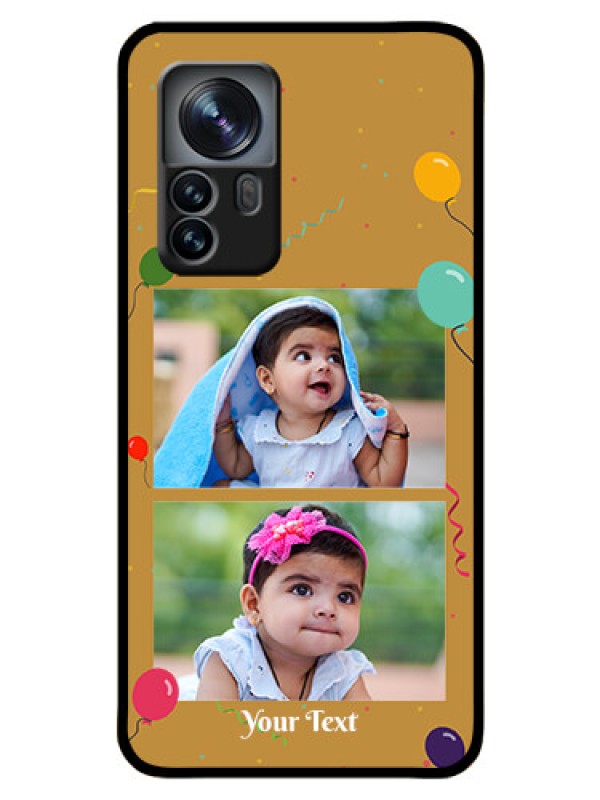 Custom Xiaomi 12 Pro 5G Personalized Glass Phone Case - Image Holder with Birthday Celebrations Design
