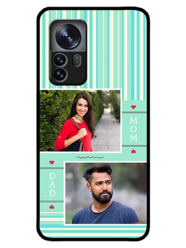Custom Xiaomi 12 Pro 5G Custom Glass Phone Case - Mom & Dad Pic Design