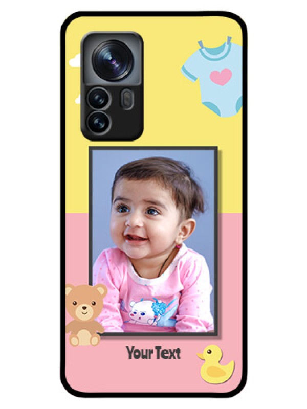 Custom Xiaomi 12 Pro 5G Photo Printing on Glass Case - Kids 2 Color Design