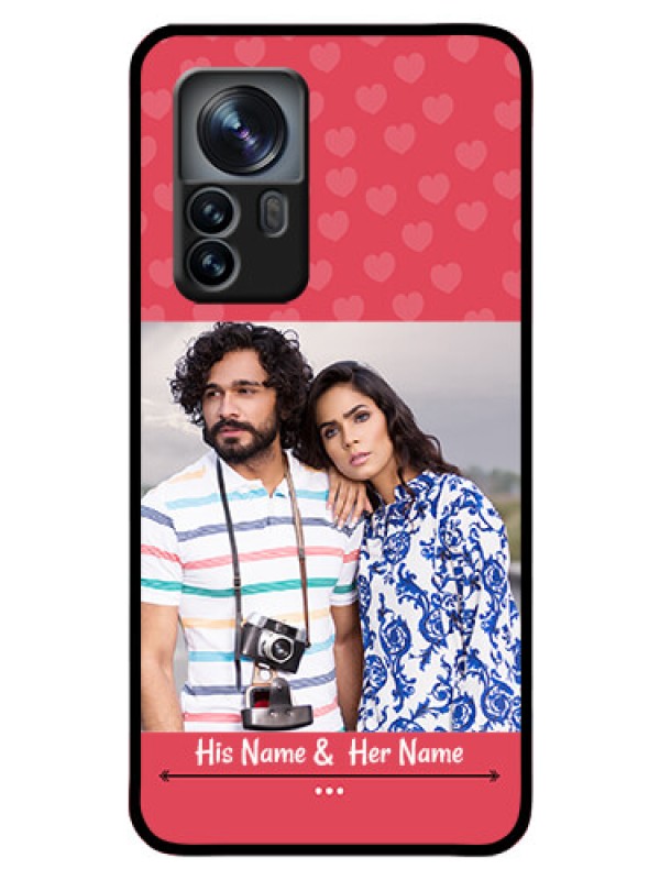 Custom Xiaomi 12 Pro 5G Photo Printing on Glass Case - Simple Love Design