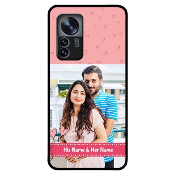 Xiaomi 12 Pro 5G Personalized Glass Phone Case - Love Design Peach Color Xiaomi 12 Pro 5G Personalized Glass Phone Case - Love Design Peach Color