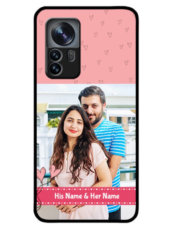 Custom Xiaomi 12 Pro 5G Personalized Glass Phone Case - Love Design Peach Color