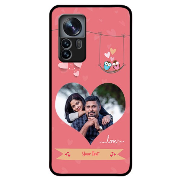Xiaomi 12 Pro 5G Personalized Glass Phone Case - Peach Color Love Design Xiaomi 12 Pro 5G Personalized Glass Phone Case - Peach Color Love Design