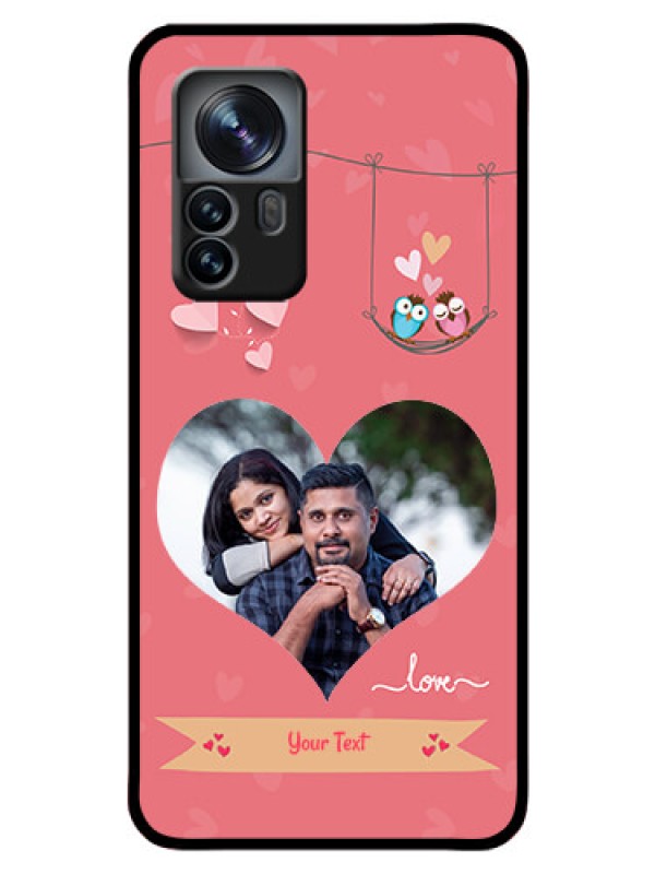 Custom Xiaomi 12 Pro 5G Personalized Glass Phone Case - Peach Color Love Design