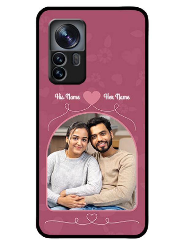 Custom Xiaomi 12 Pro 5G Photo Printing on Glass Case - Love Floral Design