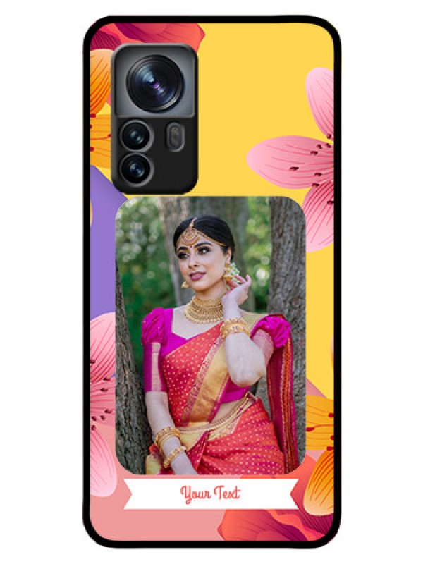 Custom Xiaomi 12 Pro 5G Custom Glass Mobile Case - 3 Image With Vintage Floral Design