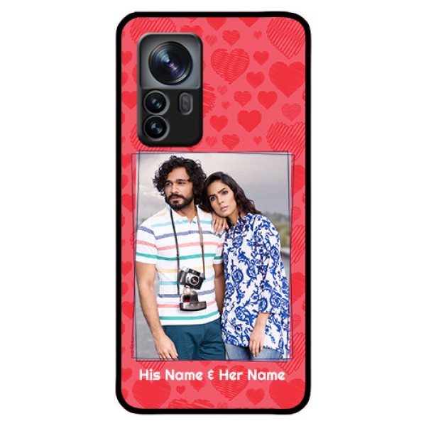Xiaomi 12 Pro 5G Photo Printing on Glass Case - with Red Heart Symbols Design Xiaomi 12 Pro 5G Photo Printing on Glass Case - with Red Heart Symbols Design