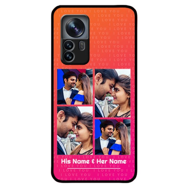 Xiaomi 12 Pro 5G Custom Glass Phone Case - I Love You Pink Design Xiaomi 12 Pro 5G Custom Glass Phone Case - I Love You Pink Design