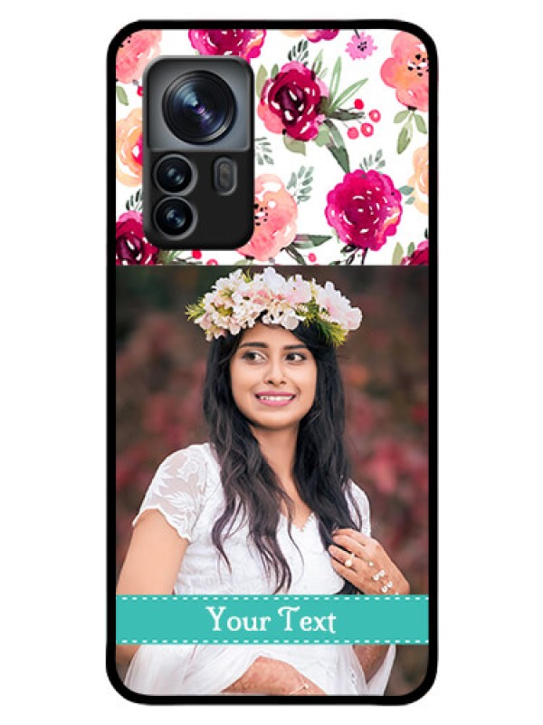 Custom Xiaomi 12 Pro 5G Custom Glass Phone Case - Watercolor Floral Design