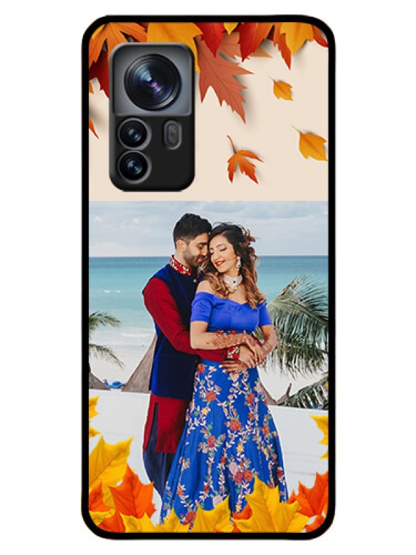 Custom Xiaomi 12 Pro 5G Photo Printing on Glass Case - Autumn Maple Leaves Design