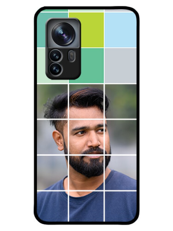 Custom Xiaomi 12 Pro 5G Photo Printing on Glass Case - with white box pattern
