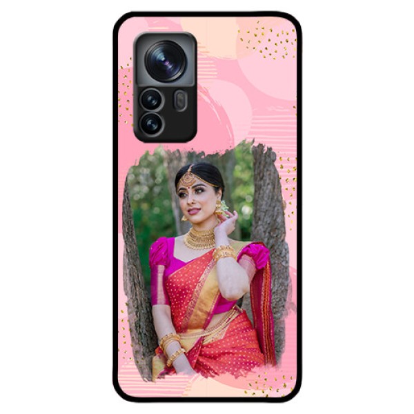 Xiaomi 12 Pro 5G Personalized Glass Phone Case - Gold Glitter Splash Design