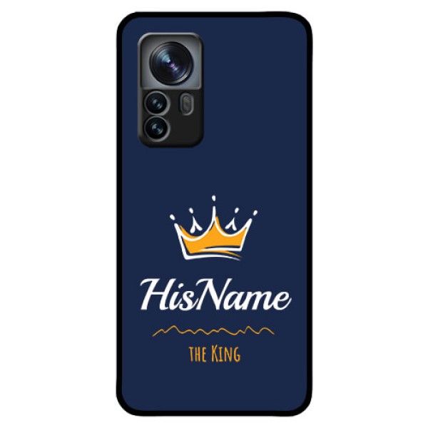 Xiaomi 12 Pro 5G Glass Phone Case King with Name