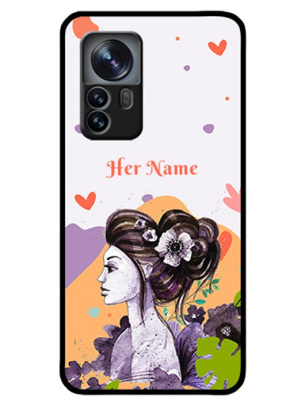 Custom Xiaomi 12 Pro 5G Personalized Glass Phone Case - Woman And Nature Design